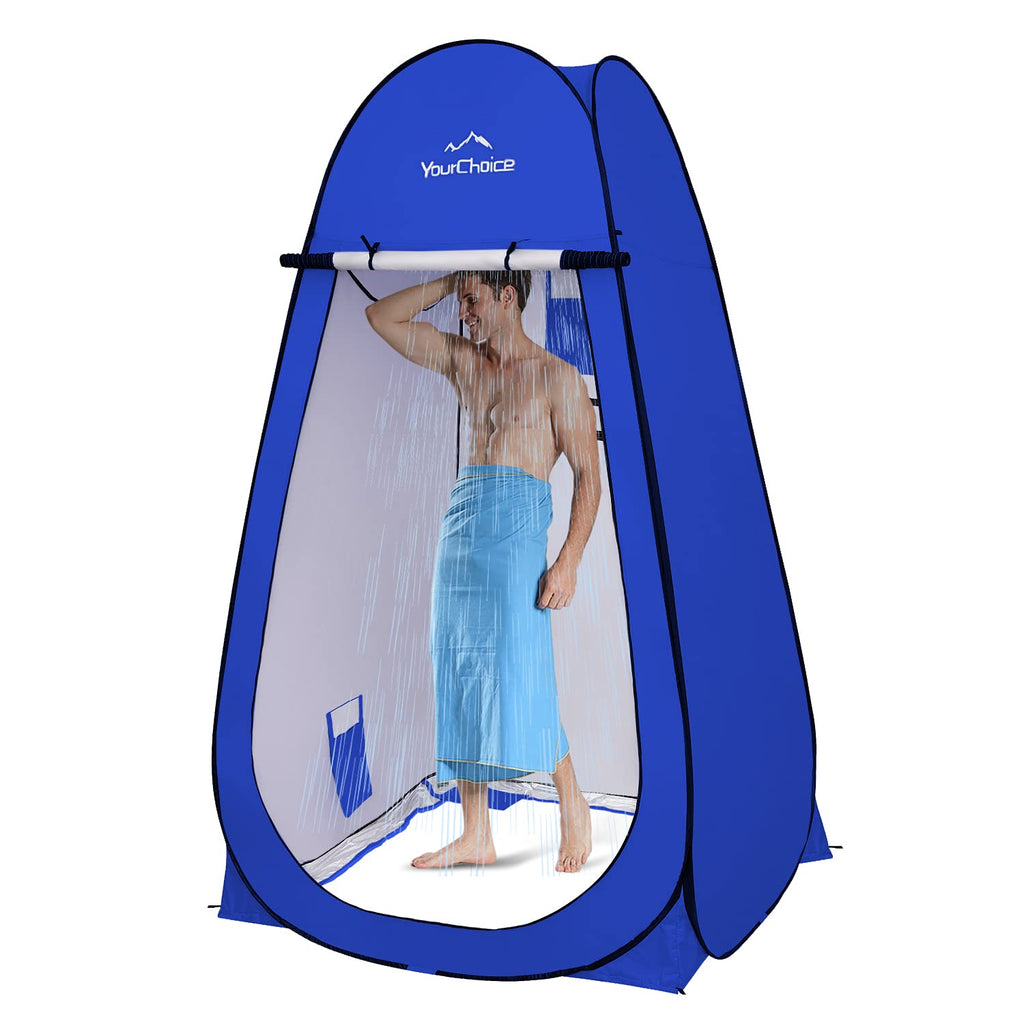 Your Choice Xl Pop Up Privacy Shower Tent - Portable Changing Tent For Camping, Beach & Poolside - 82.6 Tall Double Storage Pock