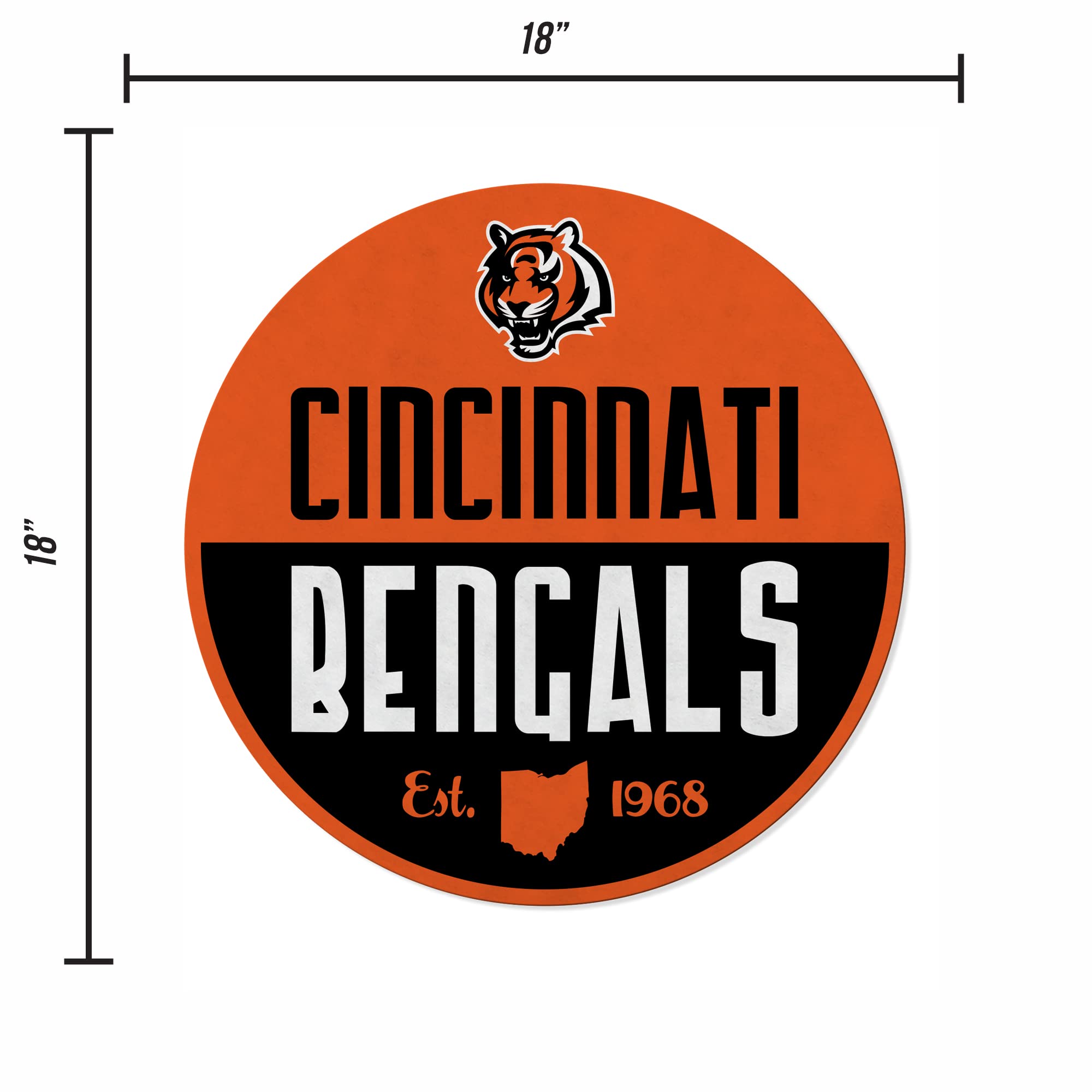 Rico Industries Nfl Football Cincinnati Bengals Classic Shape Cut Pennant - Home And Living Room D  Cor - Soft Felt Ez To Hang