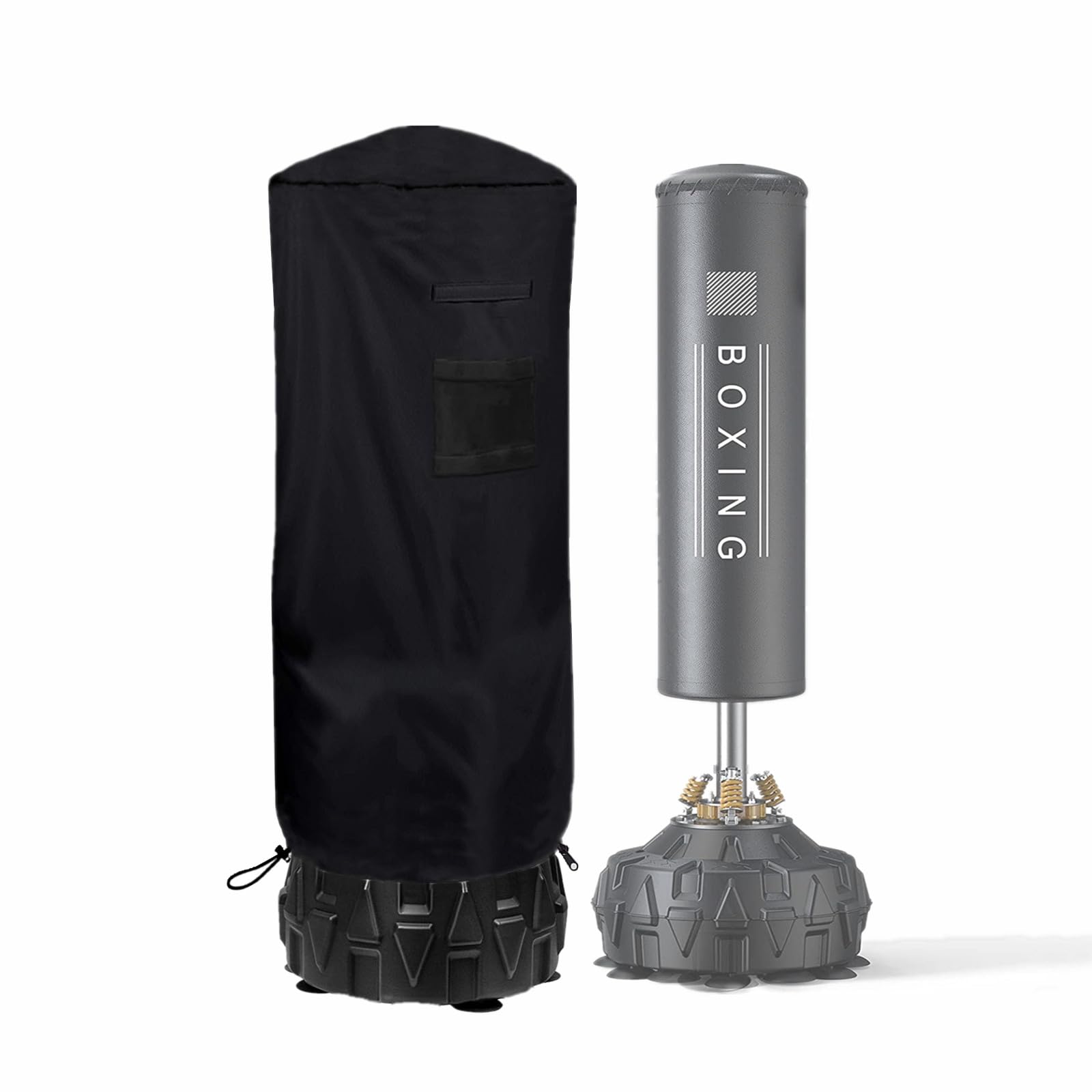 Freestanding Punching Bag Cover, Falezern Standing Boxing Bag Cover Outdoor Waterproof, Adjustable Thickened Heavy Punching Bag 