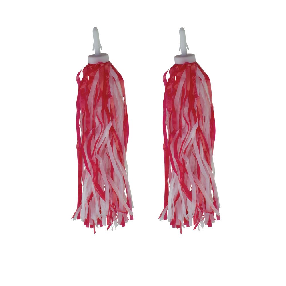 Fenix Cycles Bicycle Handlebar Streamers Tassels (Red/White)