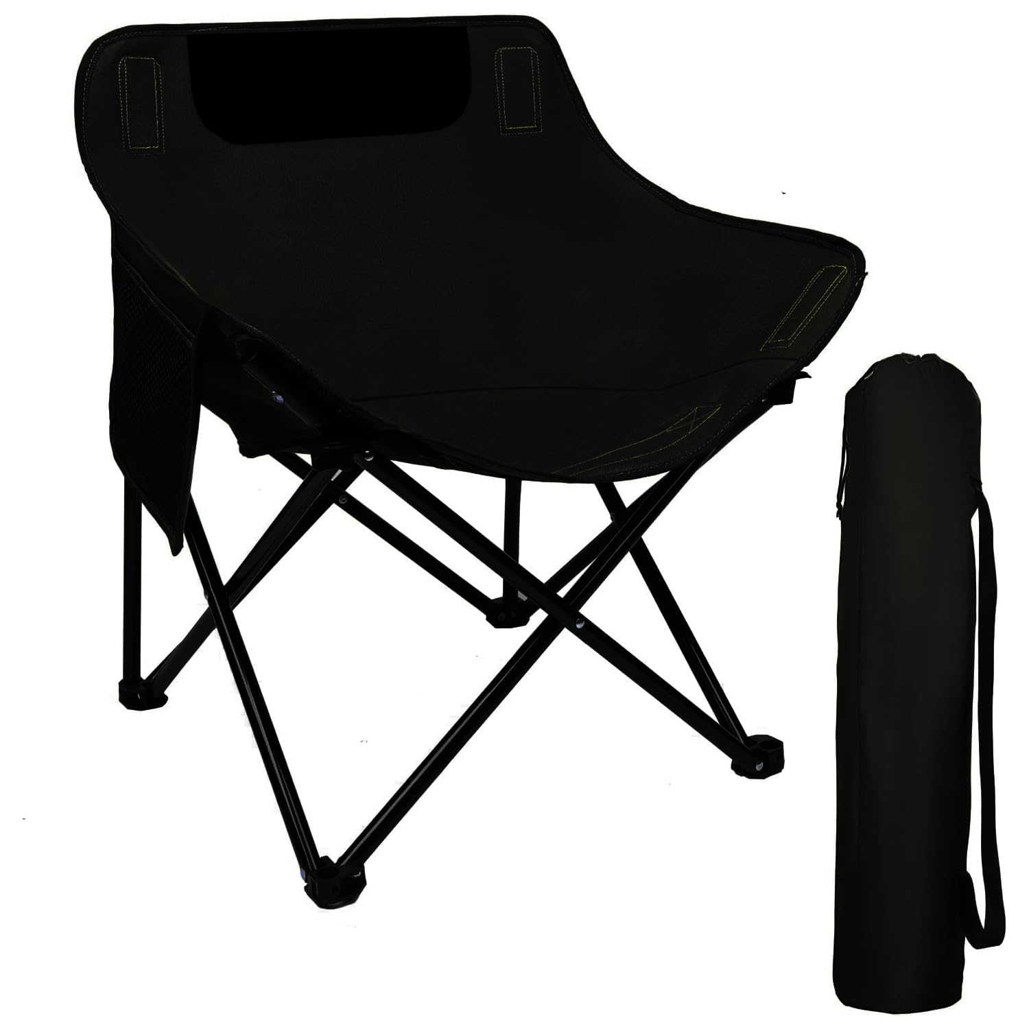 Oriley Folding Backrest Camping Chair With Handbag Portable And Lightweight Carbon Steel Collapsible Chairs For Outdoor Picnic F