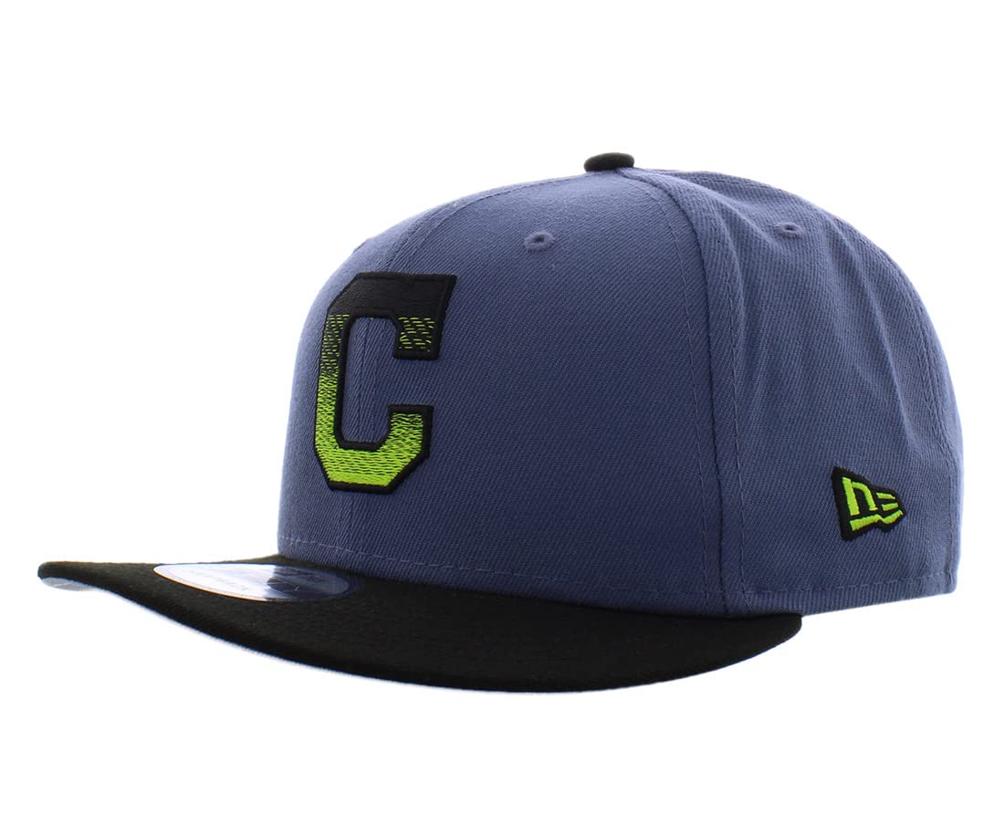 New Era Snapback Cleveland Indians Mens Size OS, Color: Obisidian Cleveland Indians