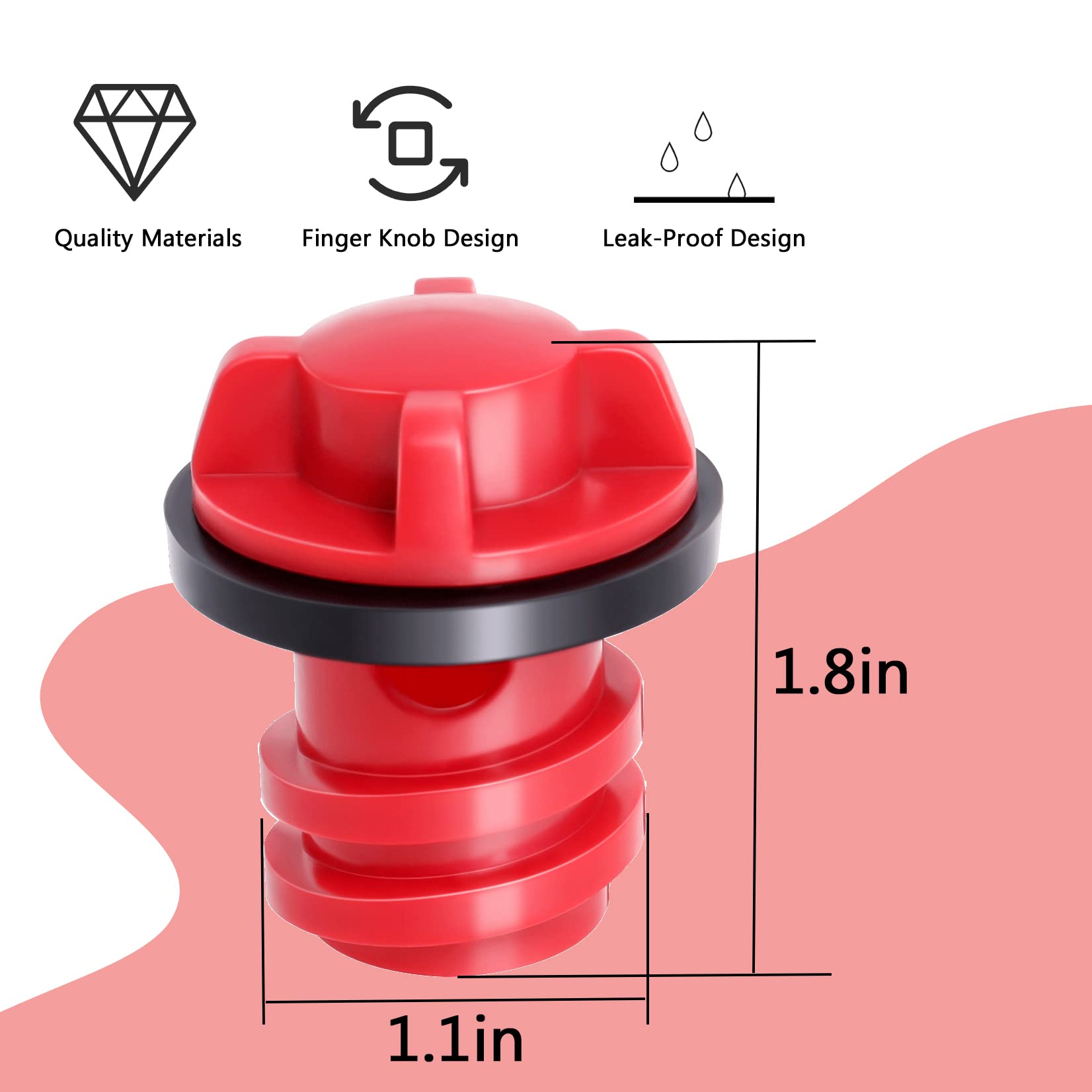 Cooler Drain Plugs Compatible With Yeti'S Line Of Roadie, Tundra, And Tank Coolers And Rtic Coolers Leak-Proof Accessories,Pack