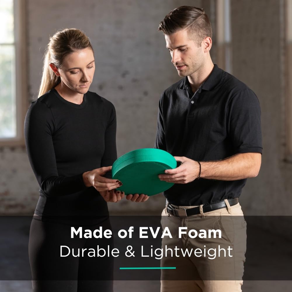 Theraband Stability Trainer Pad, Beginner Level Green Foam Pad, Balance Trainer & Wobble Cushion For Balance & Core Strengthenin
