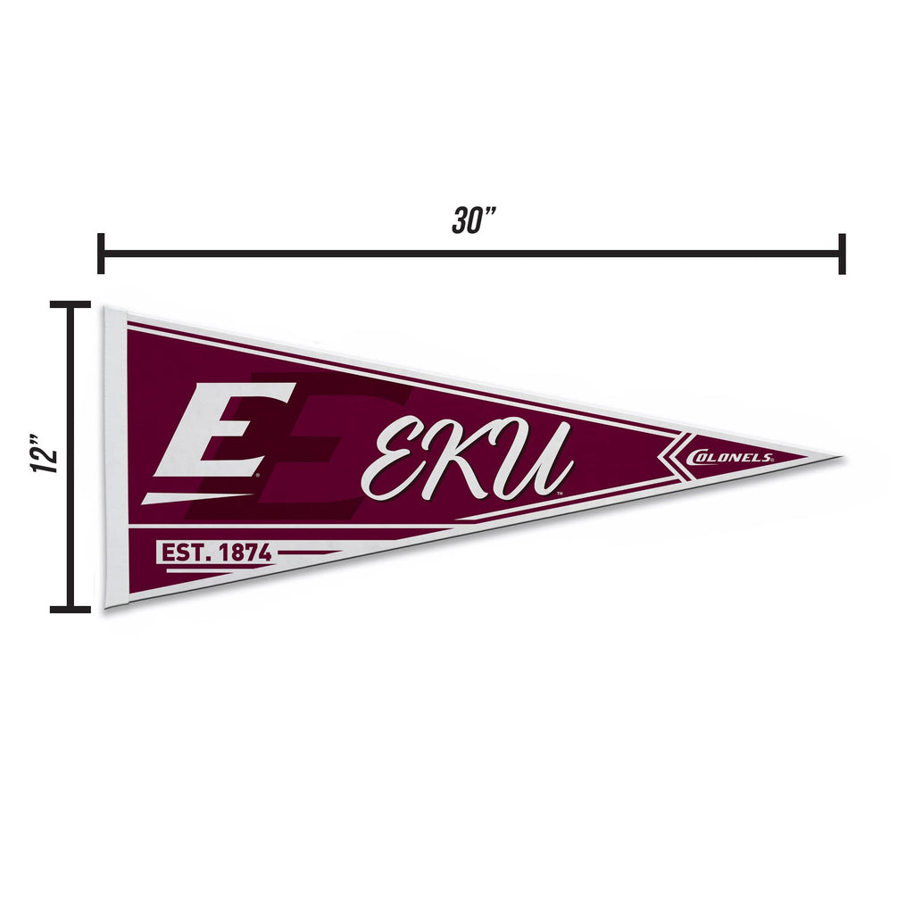 Rico Industries Ncaa Eastern Kentucky Colonels Classic 12'' X 30'' Felt Wall D  Cor Pennant - Great For Home/Bed Room/Man Cave D