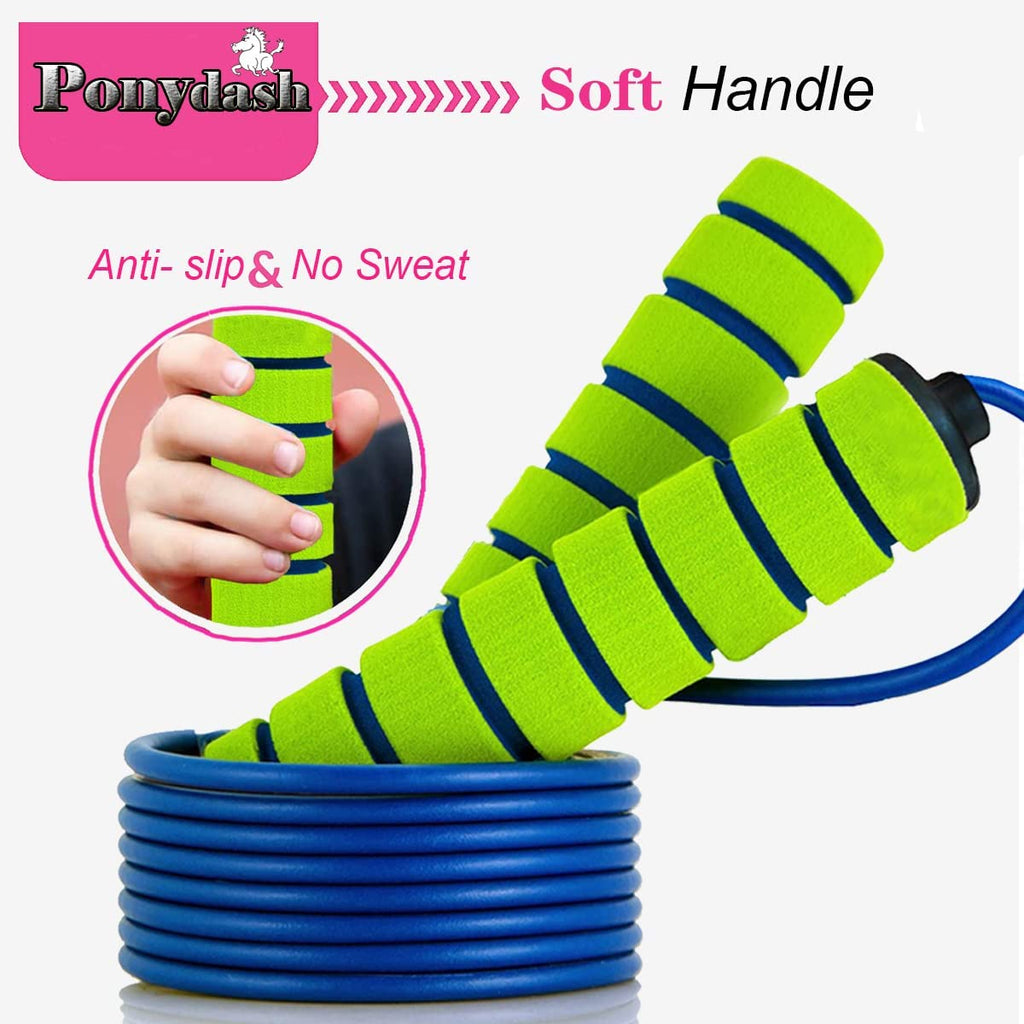 Ponydash Jump Rope, Jump Ropes For Kids, 2 Pack Kids Jump Rope Lightweight &Adjustable &Durable Jumping Rope For Fitness-Speed J