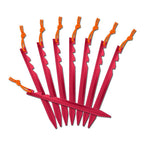 Anygear 7075 Aluminum Tent Stakes 15 Pack - Ultralight Tri-Beam Tent Pegs With Reflective Rope - Essential Tent Accessories For