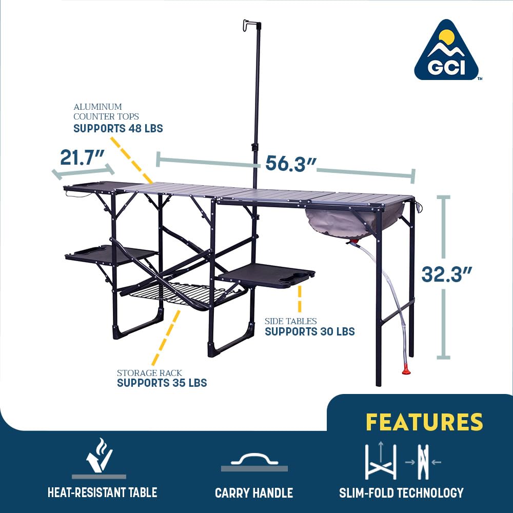 Gci Outdoor Master Cook Station, Portable Camp Kitchen Table