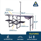 Gci Outdoor Master Cook Station, Portable Camp Kitchen Table