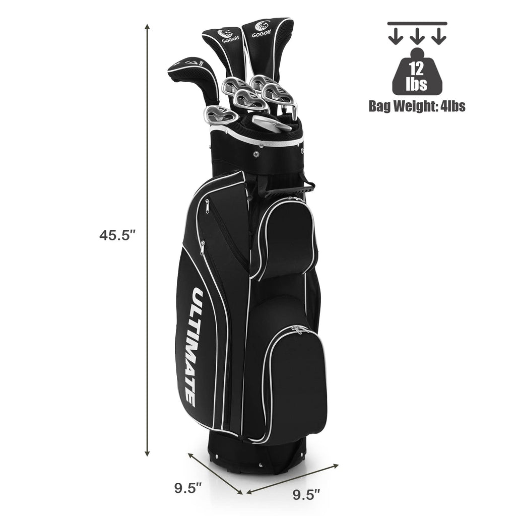 Tangkula 9/10 Pieces Women'S Complete Golf Clubs Set Right Hand, Includes 460Cc Alloy #1 Driver & #3 Fairway Wood & #4 Hybrid &
