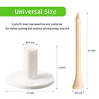 10 Set Golf Rubber Tee Holder Set For Driving Range Golf Practice Mat Indoor Outdoor Size 1.5 Inch (10 Golf Rubber Tee Holders,