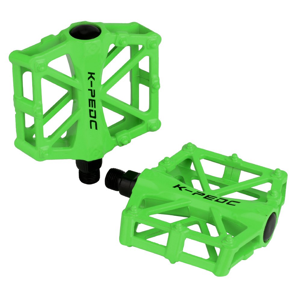 Boruizhen Aluminium Cnc Bike Platform Pedals Lightweight Road Cycling Bicycle Pedals For Mtb Bmx (Green)