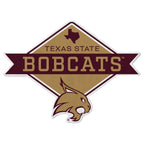 Rico Industries Ncaa Texas State Bobcats Diamond Shape Cut Pennant - Home And Living Room D  Cor - Soft Felt Ez To Hang,20.5 X 1