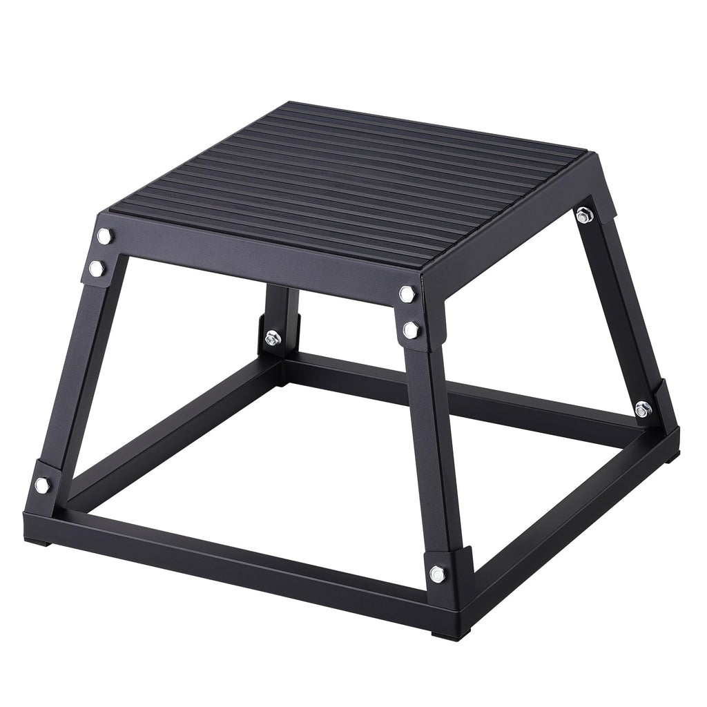 Vevor Plyometric Jump Box, 12 Inch Plyo Box, Steel Plyometric Platform And Jumping Agility Box, Anti-Slip Fitness Exercise Step