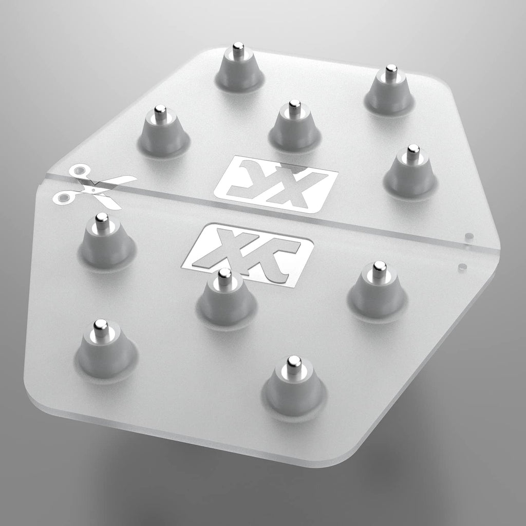 Xcman Snowboard Clear Aluminum Spike Stomp Pad Anti-Slip,Provides Extra Grip And Pperfect Traction With 3M Adhesives 5.1 X 4.3 I