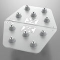 Xcman Snowboard Clear Aluminum Spike Stomp Pad Anti-Slip,Provides Extra Grip And Pperfect Traction With 3M Adhesives 5.1 X 4.3 I