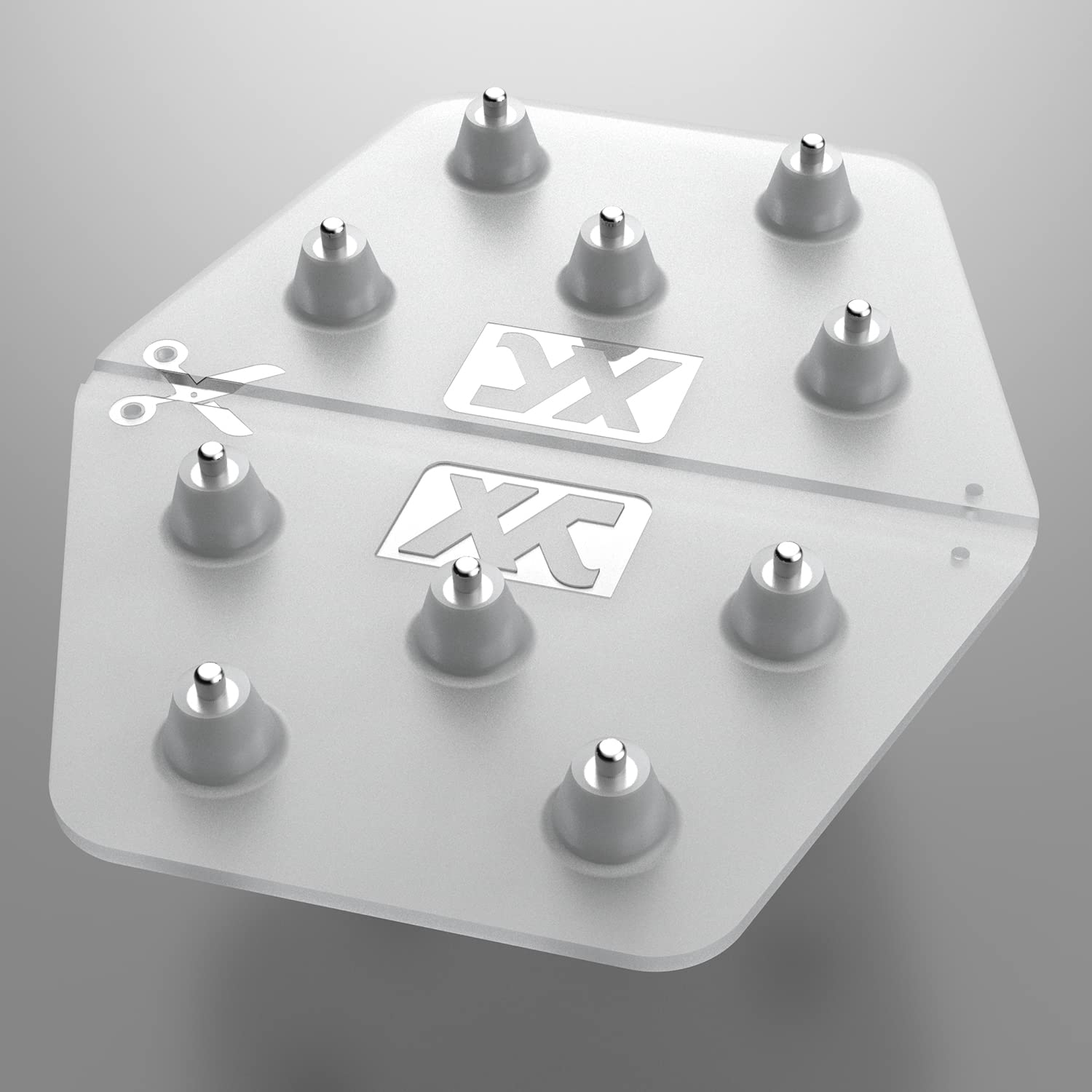 Xcman Snowboard Clear Aluminum Spike Stomp Pad Anti-Slip,Provides Extra Grip And Pperfect Traction With 3M Adhesives 5.1 X 4.3 I