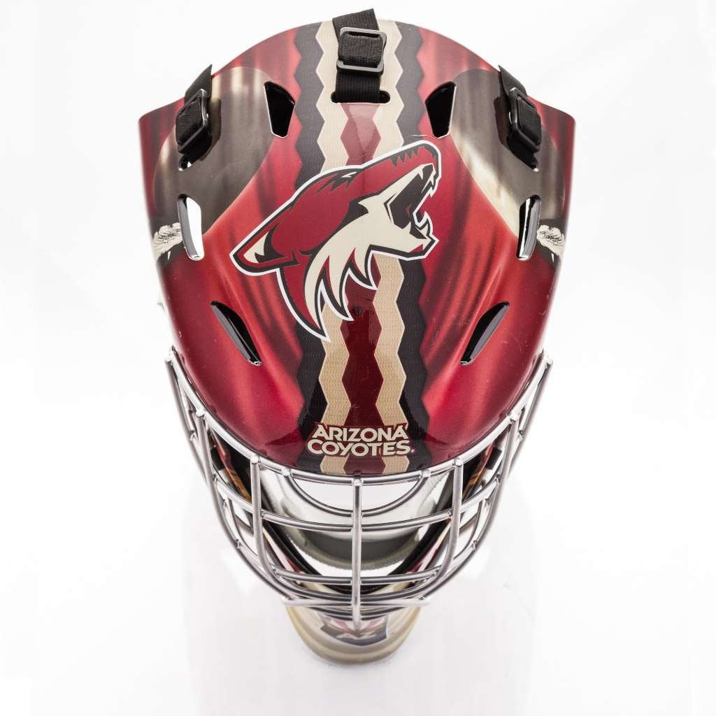 Franklin Sports Arizona Coyotes Nhl Hockey Goalie Face Mask - Goalie Mask For Kids Street Hockey - Youth Nhl Team Masks For Kids
