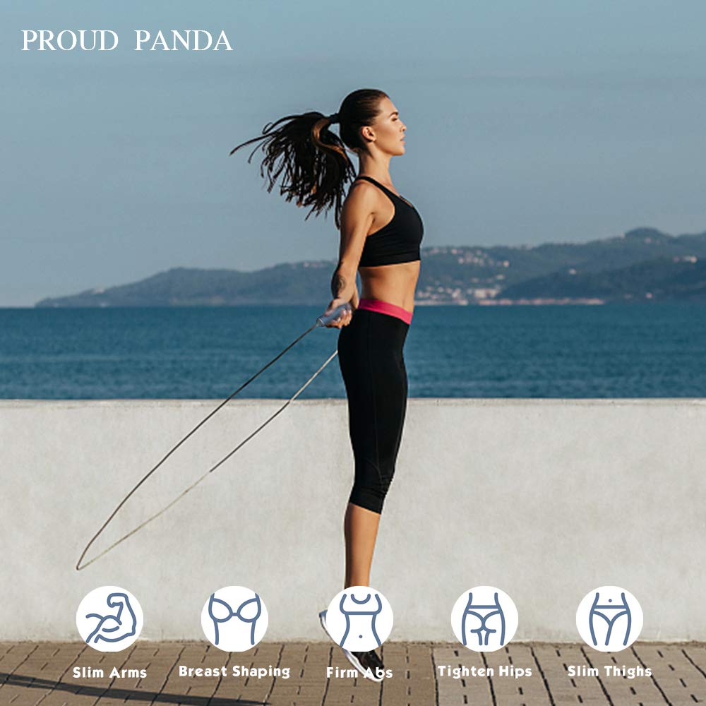 Weighted Jump Rope Workout 1Lb Professional Skipping Rope With Adjustable Length&Silicone Comfortable Grips,Heavy Jumpropes Adul