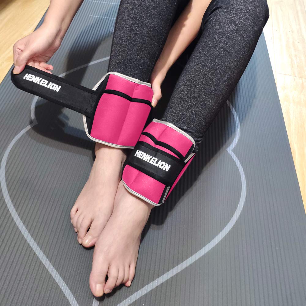 Henkelion Adjustable Wrist/Ankle Weights 1 Pair 6 Lbs For Women Men Kids, Strength Training Set For Gym, Fitness Workout, Runnin