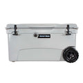 Frosted Frog Original Gray 70 Quart Ice Chest Heavy Duty High Performance Roto-Molded Commercial Grade Insulated Cooler With Whe