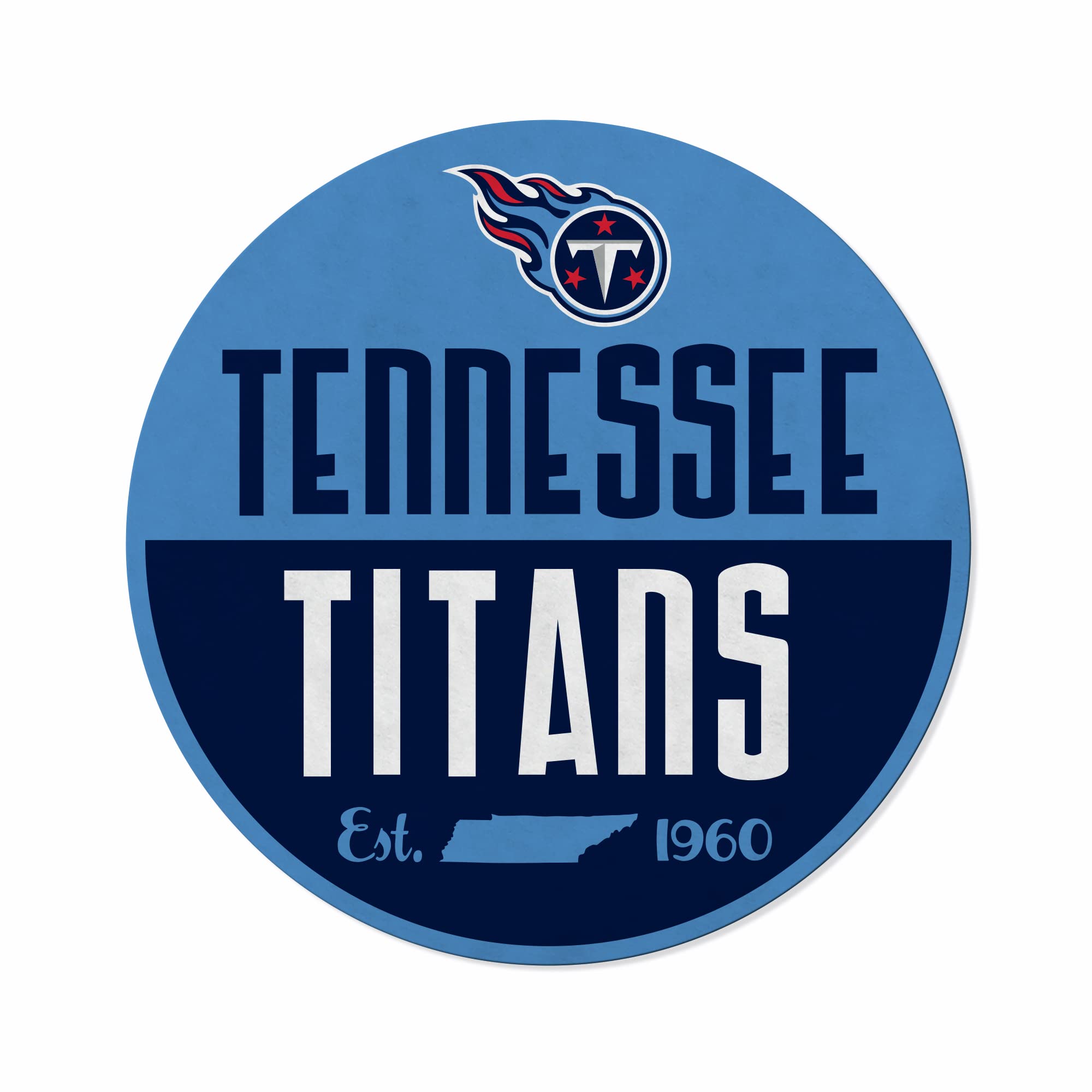 Rico Industries Nfl Football Tennessee Titans Classic Shape Cut Pennant - Home And Living Room D  Cor - Soft Felt Ez To Hang