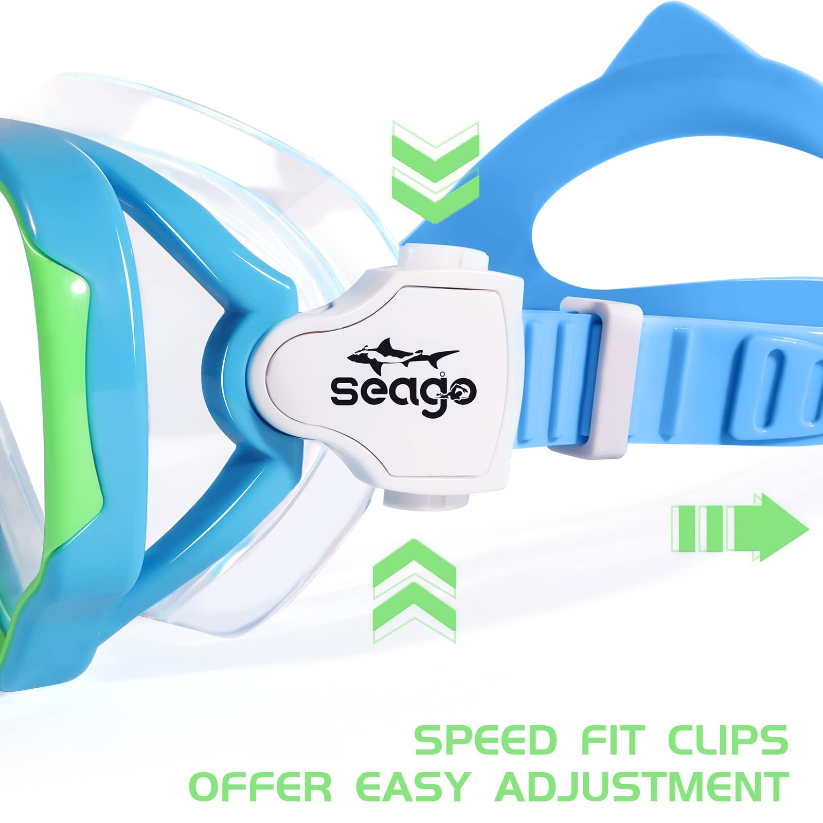 Seago Kids Swim Goggles Swimming Goggles For Kids Boys Girls Toddlers Youth 5-15 Anti-Fog 180 Clear Goggles No Leak Pool Underwa