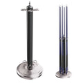 Gse Stand-Style Metal Billiard Pool Cue Rack Only. Holds 6 Pool Cue Sticks (Several Colors Available) (Matte Black & Brushed Nic