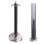 Gse Stand-Style Metal Billiard Pool Cue Rack Only. Holds 6 Pool Cue Sticks (Several Colors Available) (Matte Black & Brushed Nic