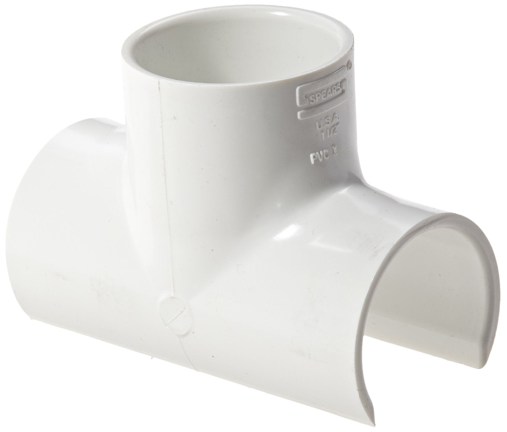 Spears 463 Series PVC Snap-On Saddle, Schedule 40, 1-1/2 IPS OD x 1-1/2 Socket