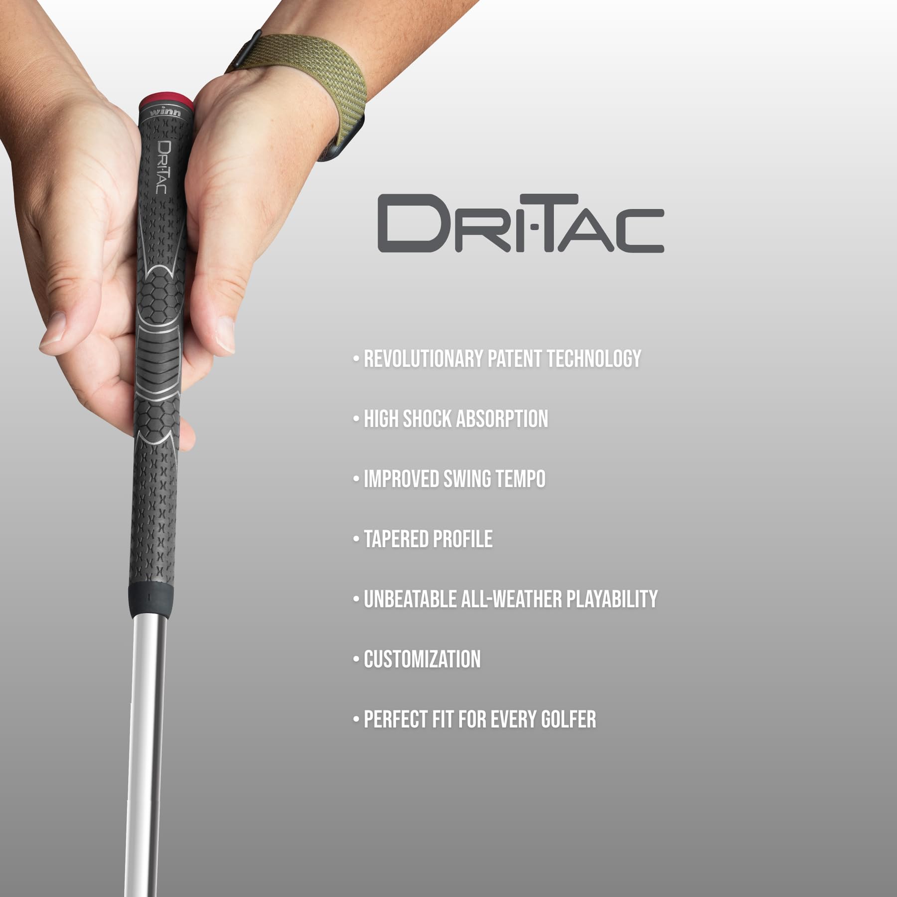 Set Of 13 Winn Dritac Avs Midsize Gray Golf Grip