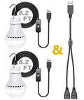 VTpower 2 Pack USB LED Camping Light 5W, Portable LED Bulb for Garage Warehouse Car Truck Fishing Boat Outdoor Emergency Light C