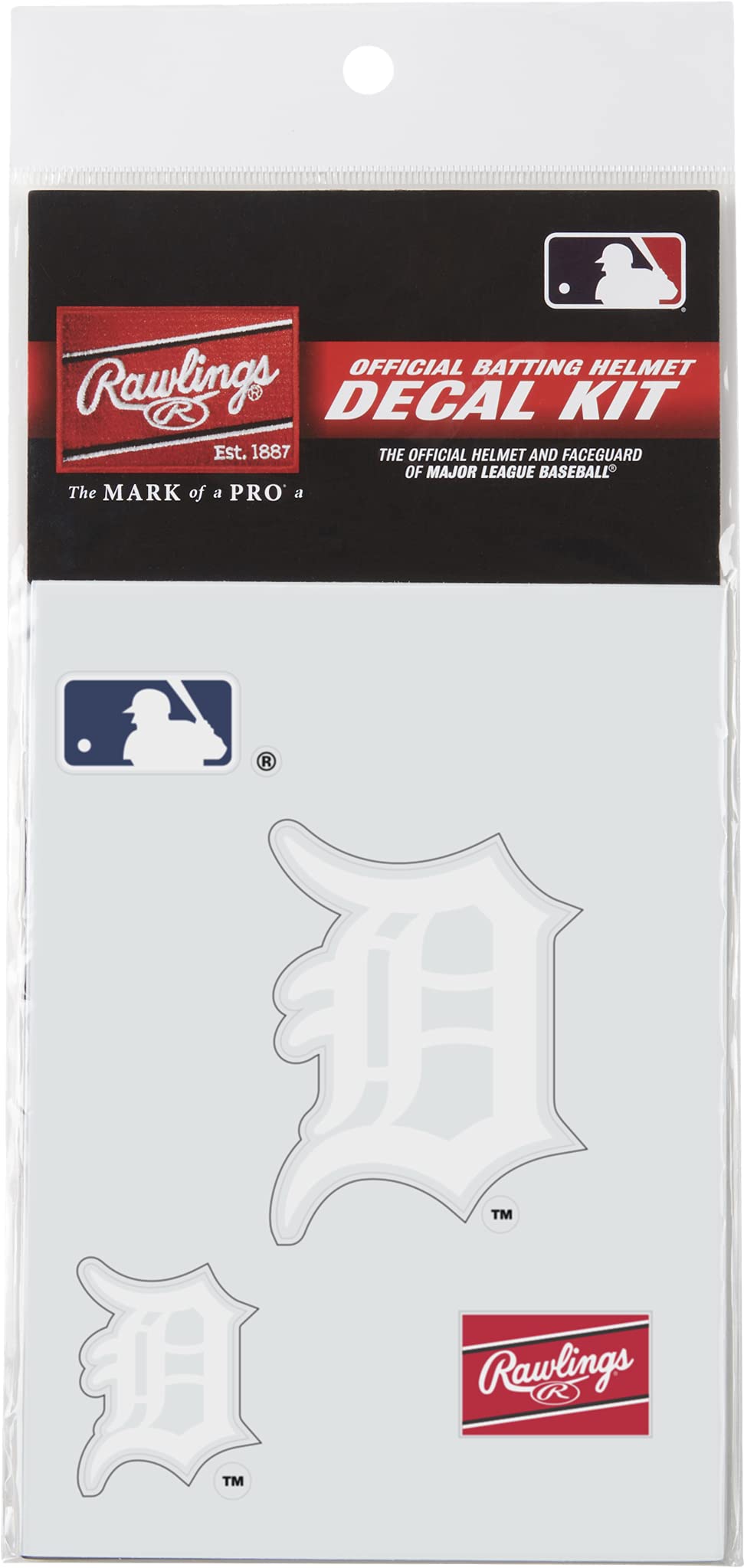 Rawlings | MLB Authentic Baseball Helmet Decal Kit | Detroit Tigers