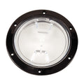 Beckson 4'' Clear Center Screw Out Deck Plate - Black