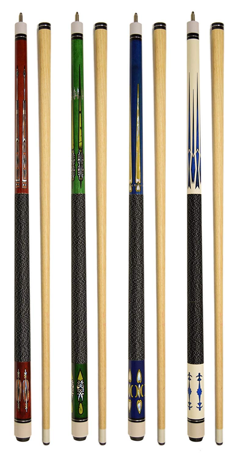 Set Of 4 Pool Cues New 58'' Billiard House Bar Pool Cue Sticks (Set15~18)