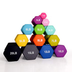 Lionscool Neoprene Coated Dumbbell Weights (Skyblue 6Lb Pair)