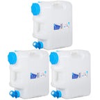 Redswing 3 Pack 4.9 Gallon/18.5L Portable Water Container With Spigot, Water Storage Carrier For Camping Outdoor Hiking Backpack
