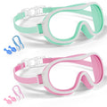 Aegend 2 Pack Swim goggles for Kids 3-15, Anti-Fog Anti-UV Wide Vision Waterproof, No leak Swimming goggles for Boys Girls