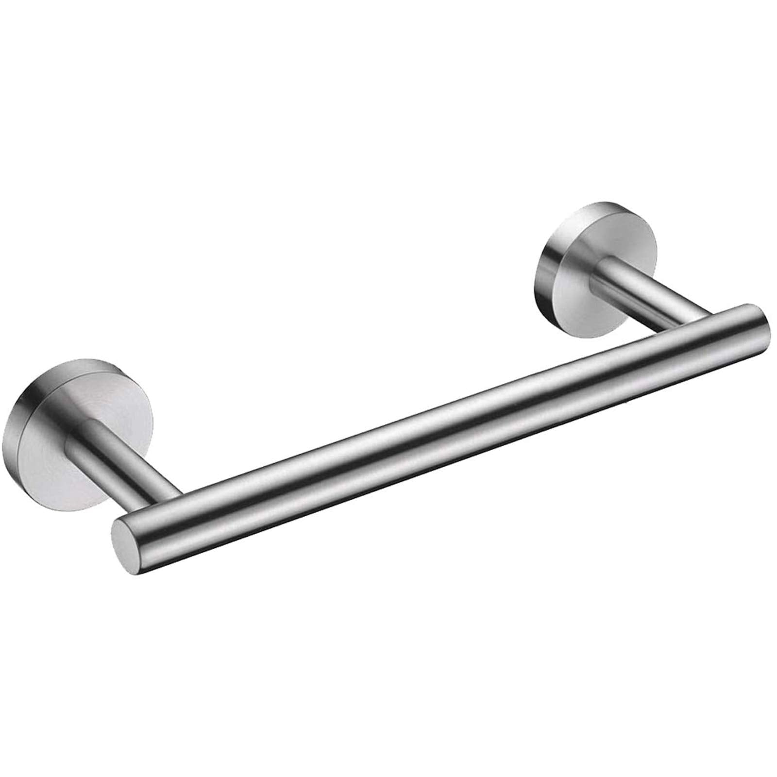 Nolimas 9 Inch Silver Bath Hand Towel Bar Sus 304 Stainless Steel Towel Rod Rack Holder Round Wall Mounted Suit For Kitchen,Bath