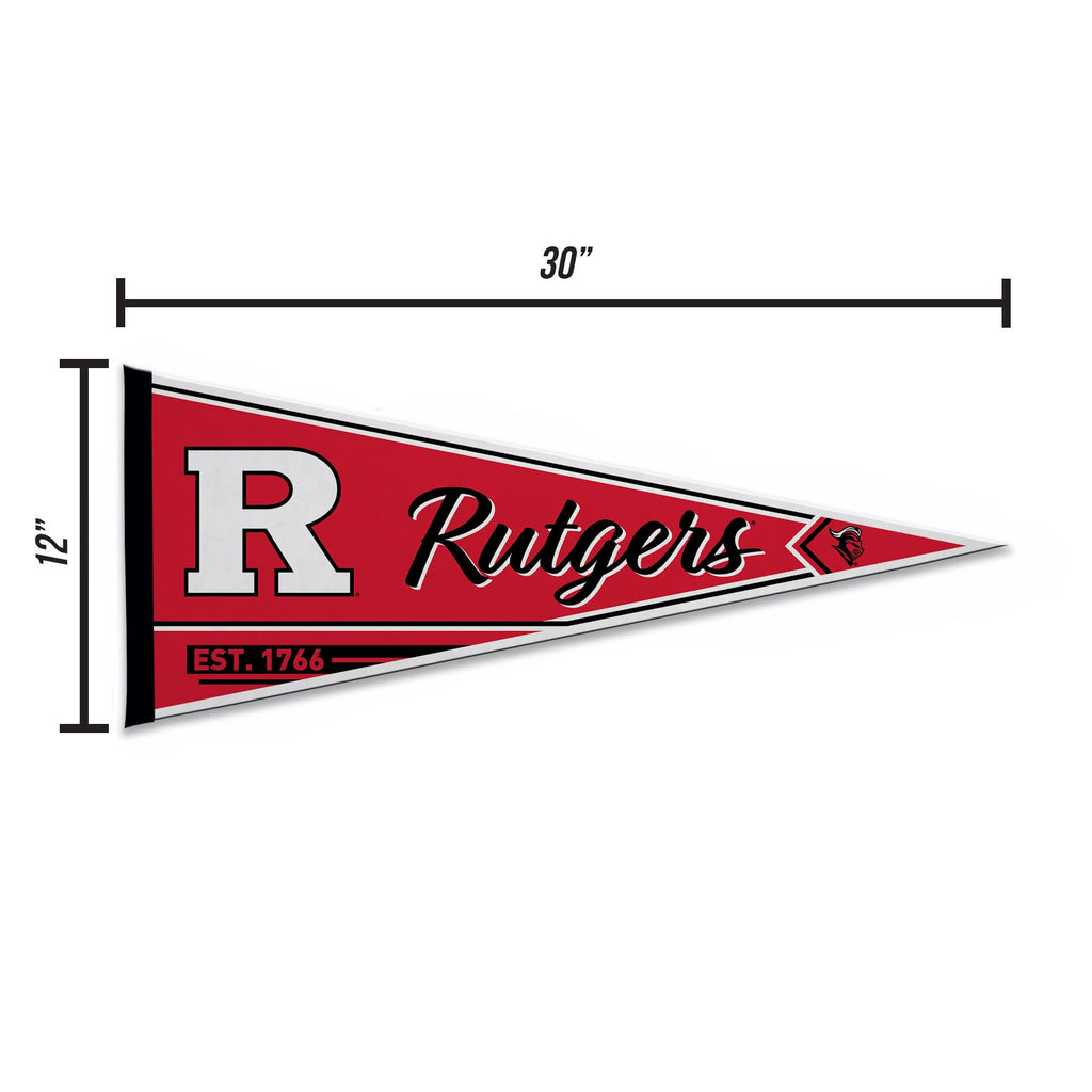 Rico Industries Ncaa Rutgers Scarlet Knights Classic 12'' X 30'' Felt Wall D  Cor Pennant - Great For Home/Bed Room/Man Cave D