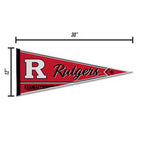 Rico Industries Ncaa Rutgers Scarlet Knights Classic 12'' X 30'' Felt Wall D  Cor Pennant - Great For Home/Bed Room/Man Cave D
