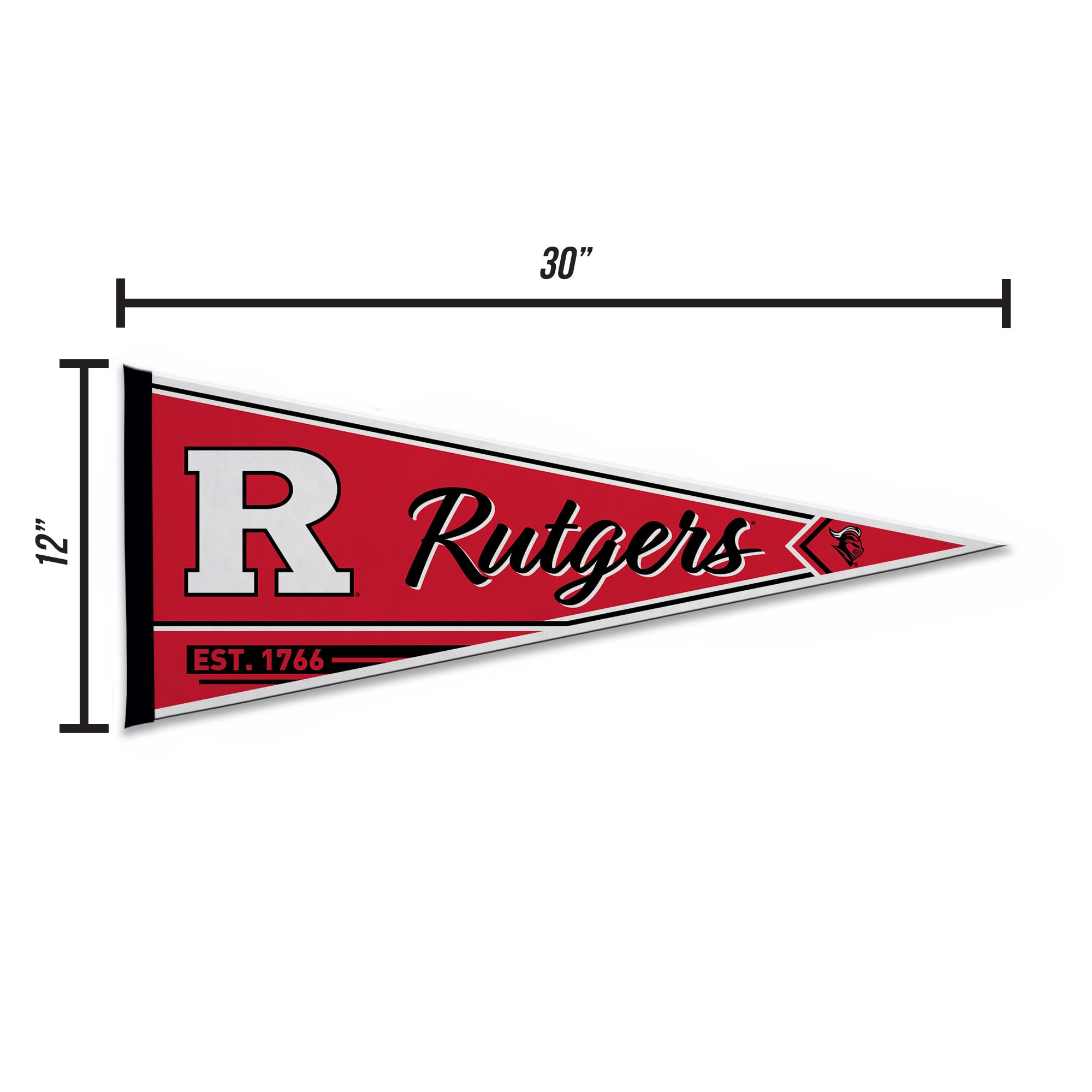 Rico Industries Ncaa Rutgers Scarlet Knights Classic 12'' X 30'' Felt Wall D  Cor Pennant - Great For Home/Bed Room/Man Cave D