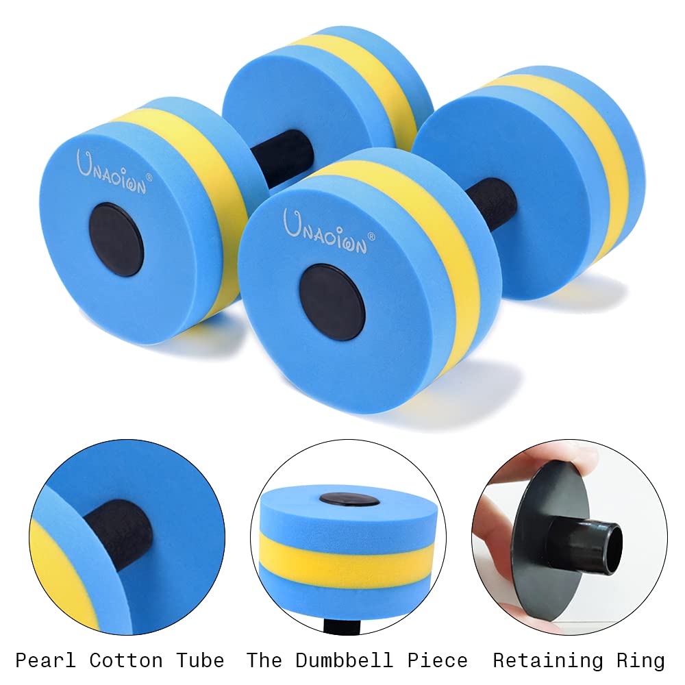 Unaoiwn Water Dumbbells Water Aerobics For Pool Fitness Exercise Lightweight Resistance Aquatic Dumbbell Pool Barbells For Swimm