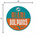 Rico Industries Nfl Miami Dolphins Classic Shape Cut Pennant - Home And Living Room D  Cor - Soft Felt Ez To Hang 18X0.10X18