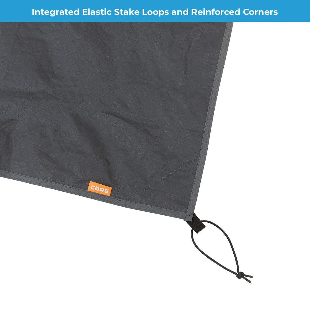 Core Outdoor Tent Footprints  Perfect Tarp Camping Accessories For Easy Camp Setup (9 Person Extended Dome Tent)