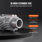 Vevor Vibrating Foam Roller, 5-Speed Electric Massage Roller, 16'' Rechargeable Muscle Roller With 3 Vibration Modes, High Densi