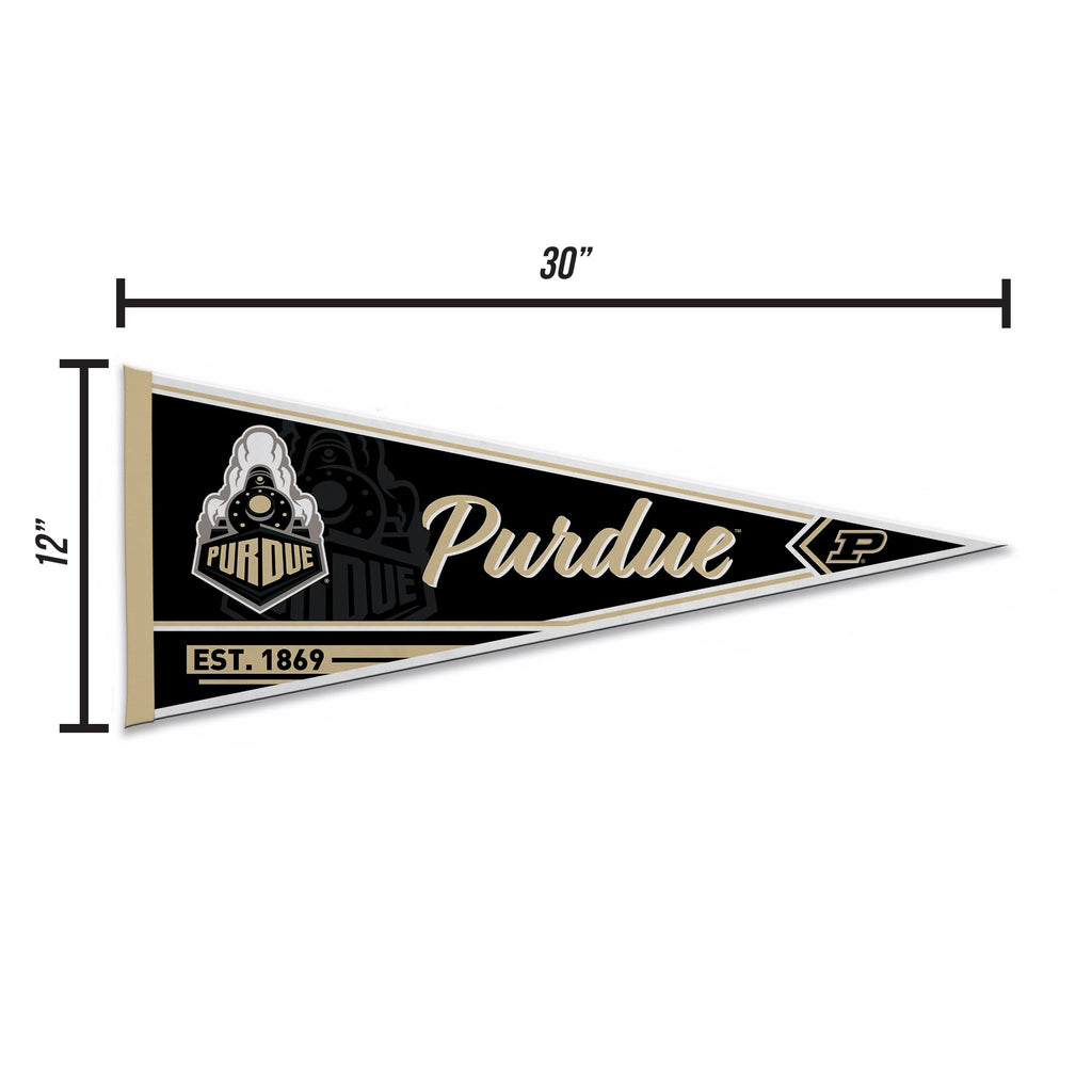 Rico Industries Ncaa Purdue Boilermakers Classic 12'' X 30'' Felt Wall D  Cor Pennant - Great For Home/Bed Room/Man Cave D  Cor
