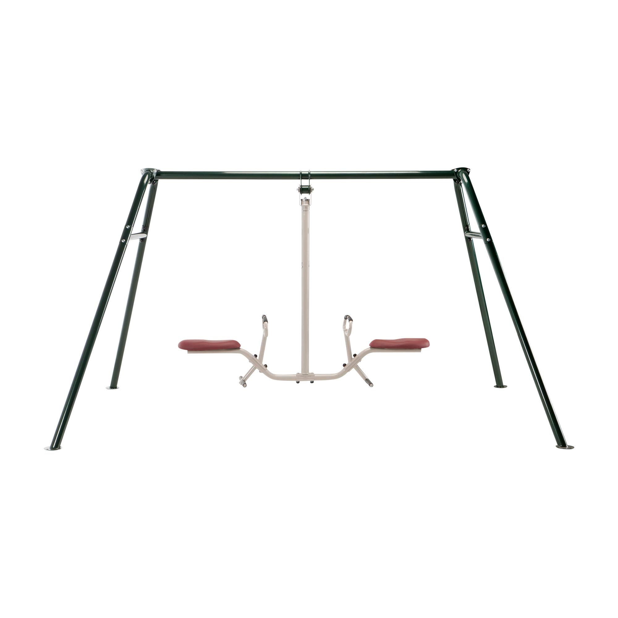 Gym Dandy Tilt-A-Swing Set - Spins 360 Degrees, Multidirectional Rotation, 300 lbs. Weight Capacity GD-6662, Black/red/White, on