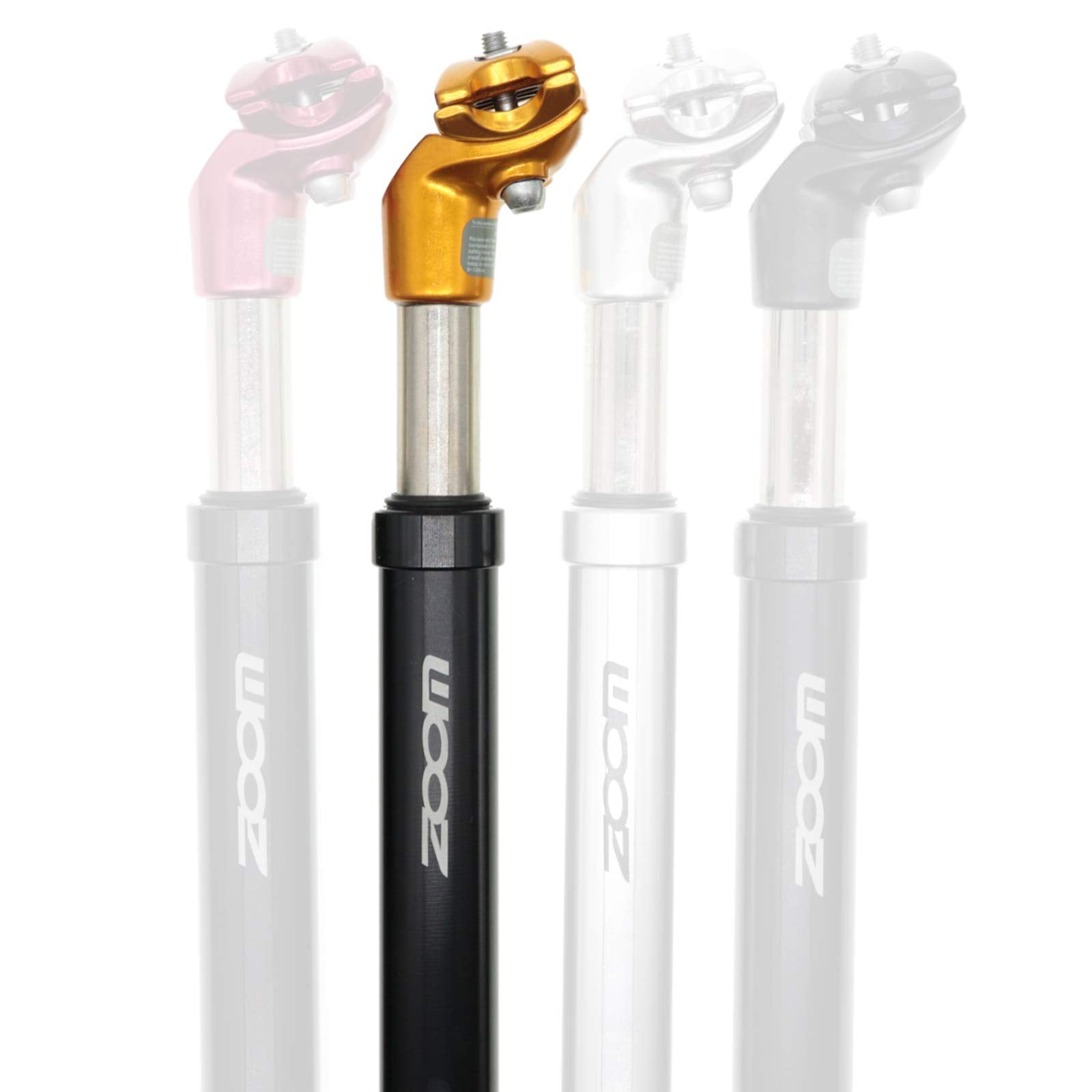 Djc Bike Suspension Seatpost Shock Absorber Damper Post 272 309 316 Mm, Lightweight Aluminum Body (Golden Head, 272Mm)