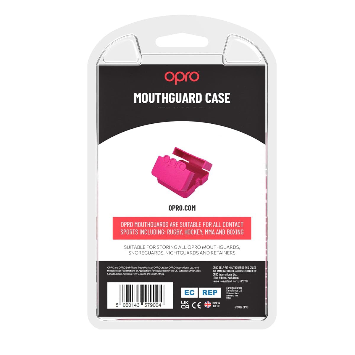 Opro Mouthguard Case, For Football, Hockey, Lacrosse, Mma, Combat And Contact Sports Mouth Guard Case (Pink)